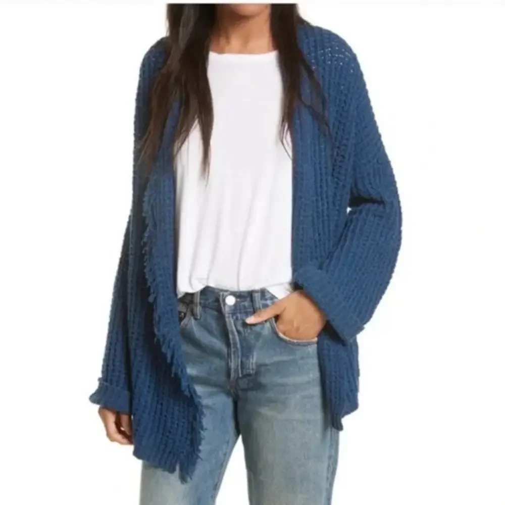 Free People I'll‎ Be Around Fringe Cardigan XS